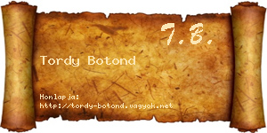 Tordy Botond névjegykártya