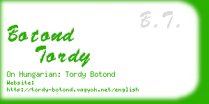 botond tordy business card